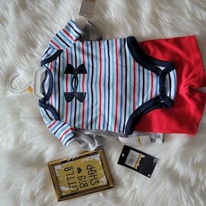 Under Amour Sports Themed 3 Piece Matching Set, Infant/Baby, Size 3-6, NWT